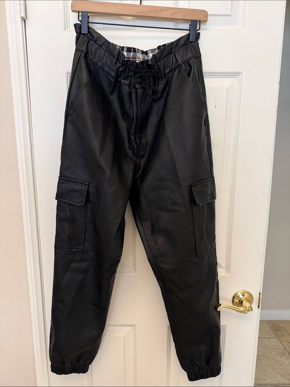 Black Cargo-Style Women's Jogger Pants